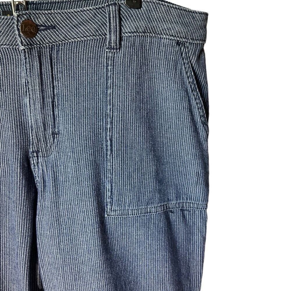 LEE Regular Fit Tapered Leg Pin Stripe Patch Pocket Jeans! 33”. Retro - Picture 11 of 11